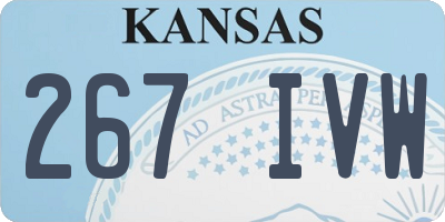 KS license plate 267IVW