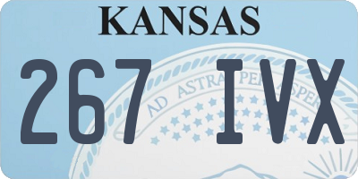 KS license plate 267IVX