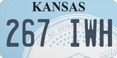 KS license plate 267IWH