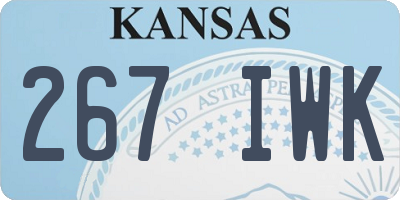 KS license plate 267IWK