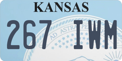 KS license plate 267IWM