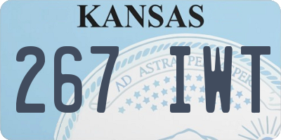 KS license plate 267IWT