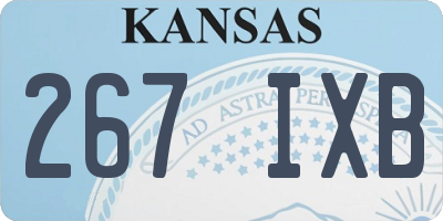 KS license plate 267IXB