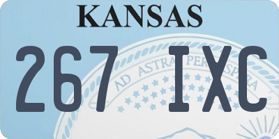 KS license plate 267IXC