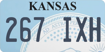 KS license plate 267IXH