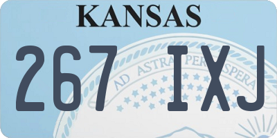KS license plate 267IXJ