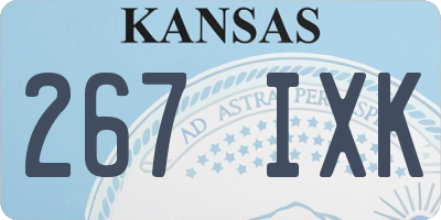 KS license plate 267IXK