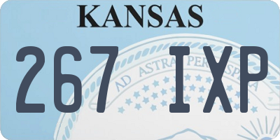 KS license plate 267IXP