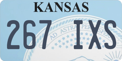 KS license plate 267IXS