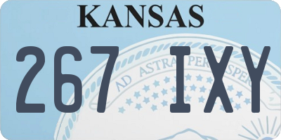 KS license plate 267IXY