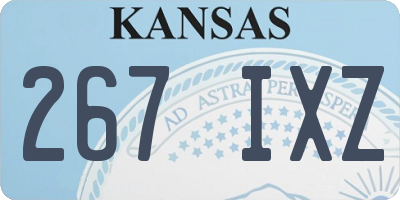KS license plate 267IXZ
