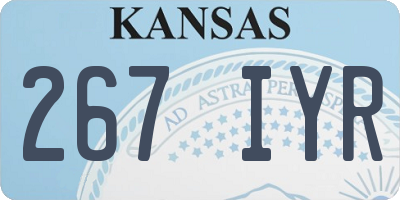 KS license plate 267IYR