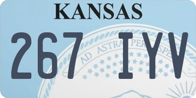 KS license plate 267IYV