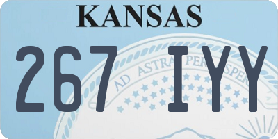 KS license plate 267IYY
