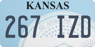 KS license plate 267IZD