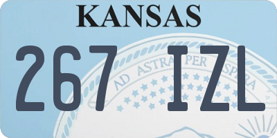 KS license plate 267IZL