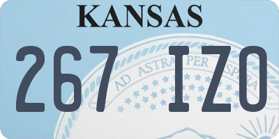 KS license plate 267IZO