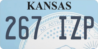 KS license plate 267IZP