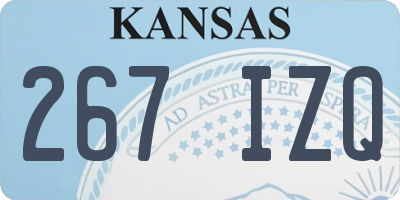 KS license plate 267IZQ