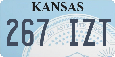 KS license plate 267IZT