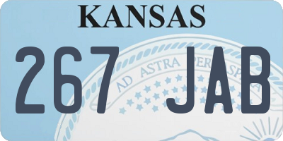 KS license plate 267JAB