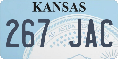 KS license plate 267JAC
