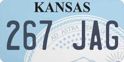 KS license plate 267JAG
