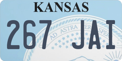 KS license plate 267JAI
