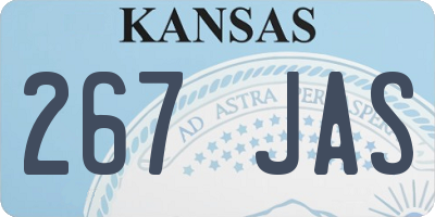KS license plate 267JAS