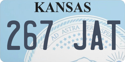 KS license plate 267JAT