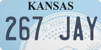 KS license plate 267JAY