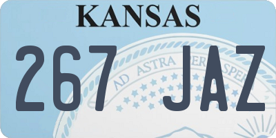 KS license plate 267JAZ