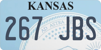 KS license plate 267JBS