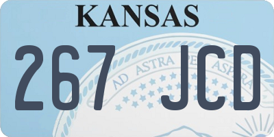 KS license plate 267JCD