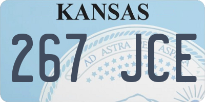 KS license plate 267JCE