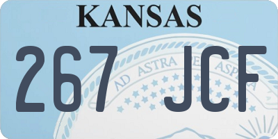 KS license plate 267JCF