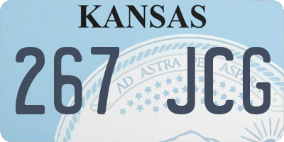 KS license plate 267JCG