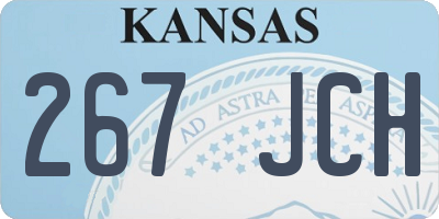KS license plate 267JCH