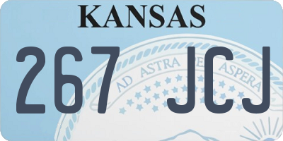KS license plate 267JCJ