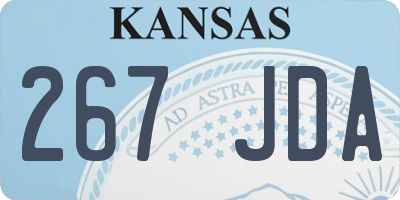 KS license plate 267JDA
