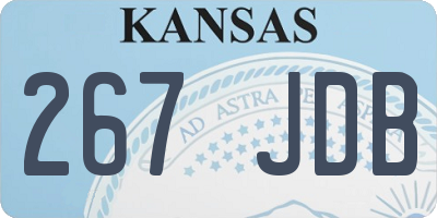 KS license plate 267JDB