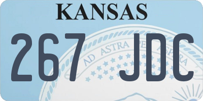 KS license plate 267JDC
