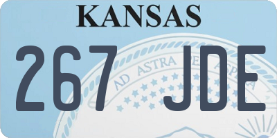 KS license plate 267JDE