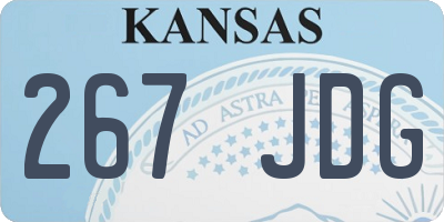 KS license plate 267JDG