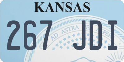 KS license plate 267JDI