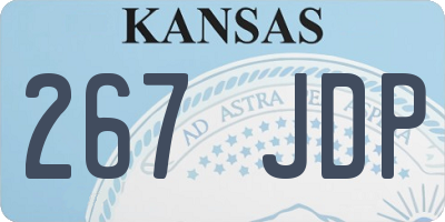 KS license plate 267JDP