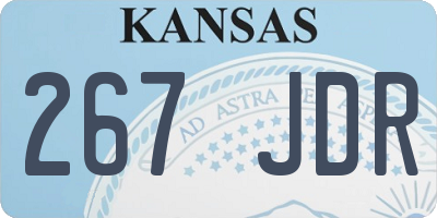 KS license plate 267JDR