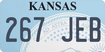 KS license plate 267JEB