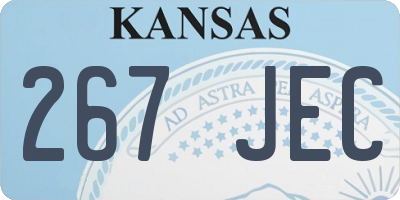 KS license plate 267JEC