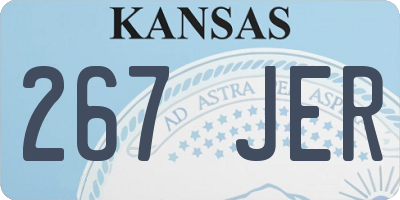 KS license plate 267JER